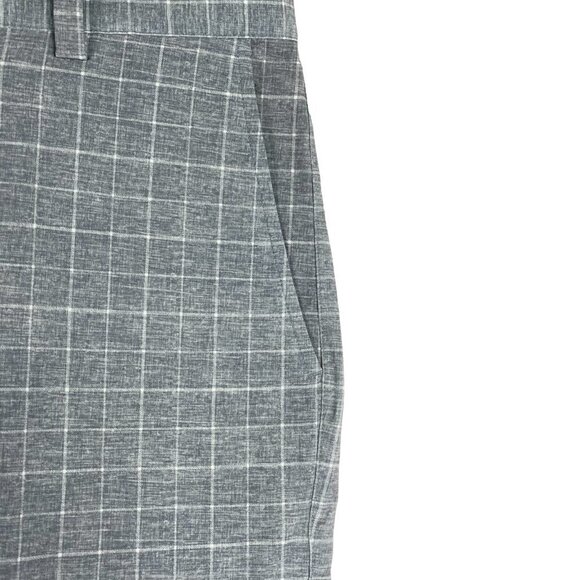 Nike Golf Dri Fit Shorts Gray White Plaid Polyester Blend Men's Size‎ 34 - Picture 4 of 11